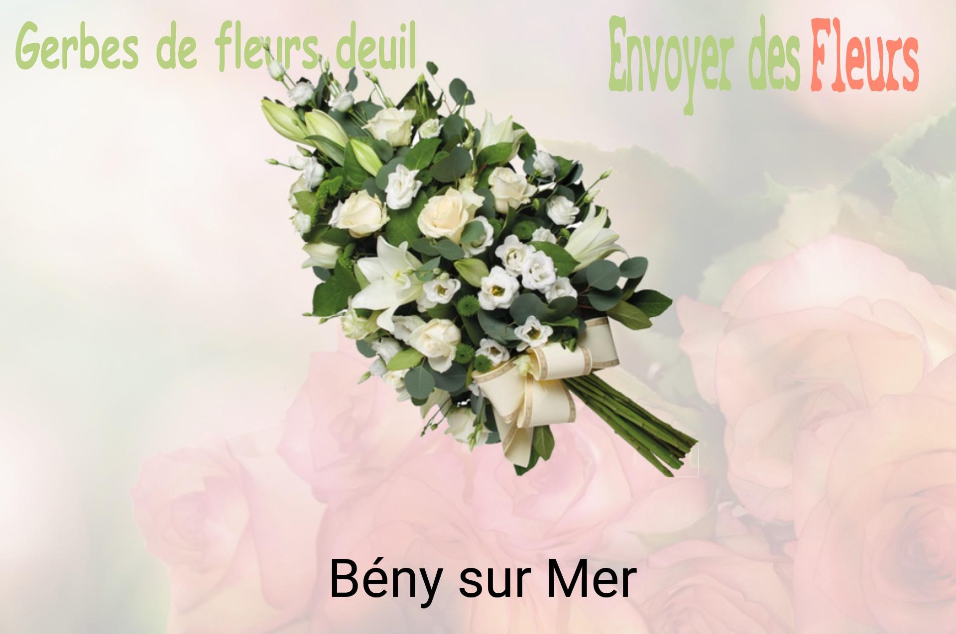 Gerbe de fleurs de deuil livrée à Bény-sur-Mer